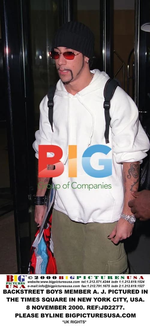 A.J. of Backstreet Boys in Times Square, NYC