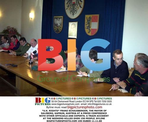 FRANZ SCHAUSBERGER at press conference after train accident