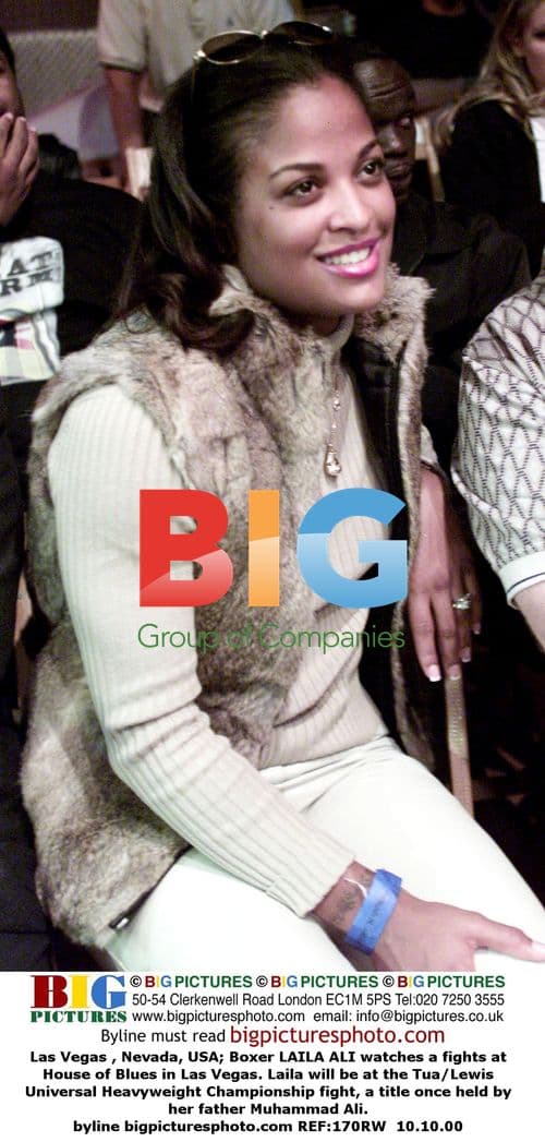 Laila Ali Watches Boxing Match