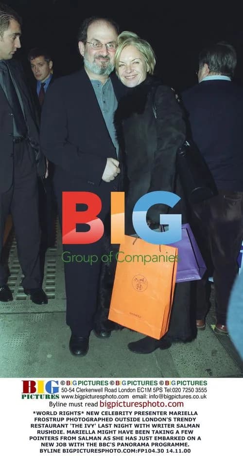 Mariella Frostrup and Salman Rushdie at The Ivy