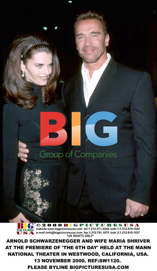 Arnold Schwarzenegger and Maria Shriver at 'The 6th Day' Premiere