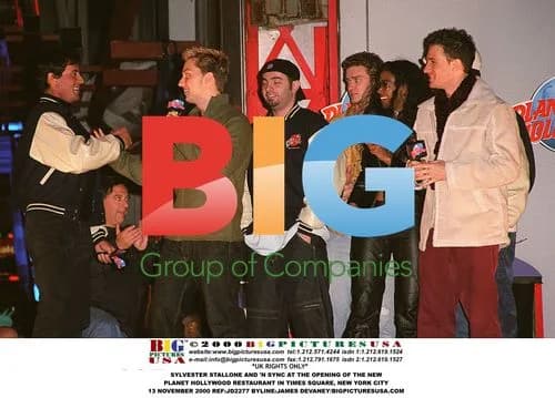 Stallone and 'N Sync at Planet Hollywood Opening