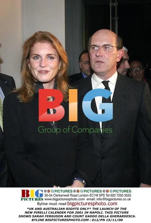 Sarah Ferguson and Count Gaddo at Pirelli Calendar Launch