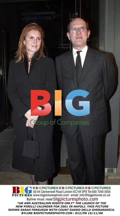 Sarah Ferguson and Count Gaddo at Pirelli Launch