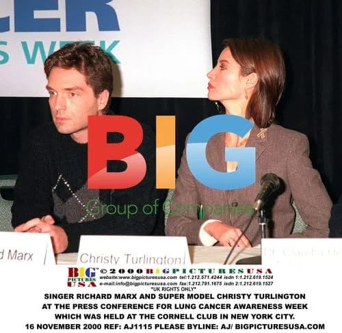 Richard Marx and Christy Turlington at Press Conference