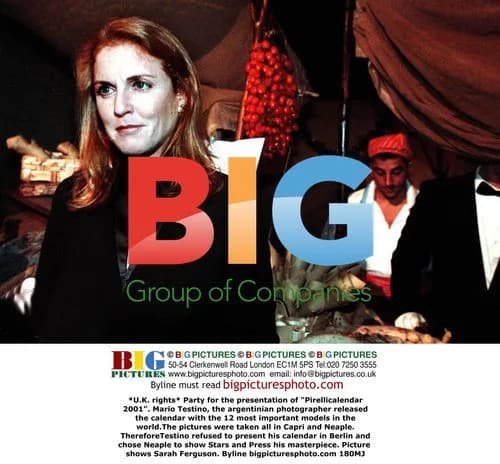 Sarah Ferguson at Pirellicalendar 2001 party