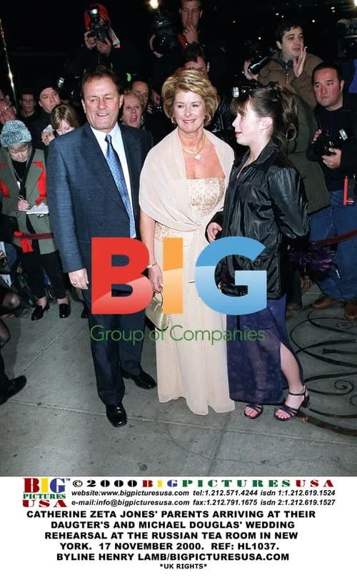CATHERINE ZETA JONES' PARENTS ARRIVING AT WEDDING REHEARSAL