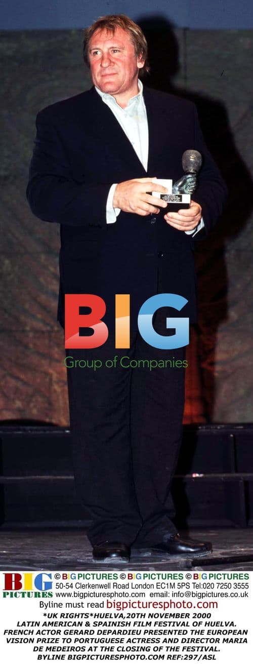 Gerard Depardieu and Maria de Medeiros at Film Festival