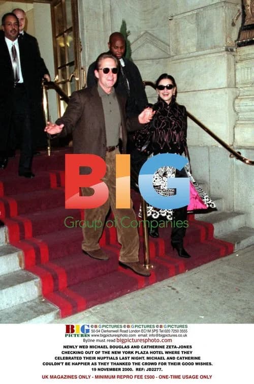 Michael Douglas and Catherine Zeta-Jones Check Out of Plaza Hotel