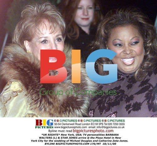 BARBARA WALTERS & STAR JONES at Michael Douglas wedding