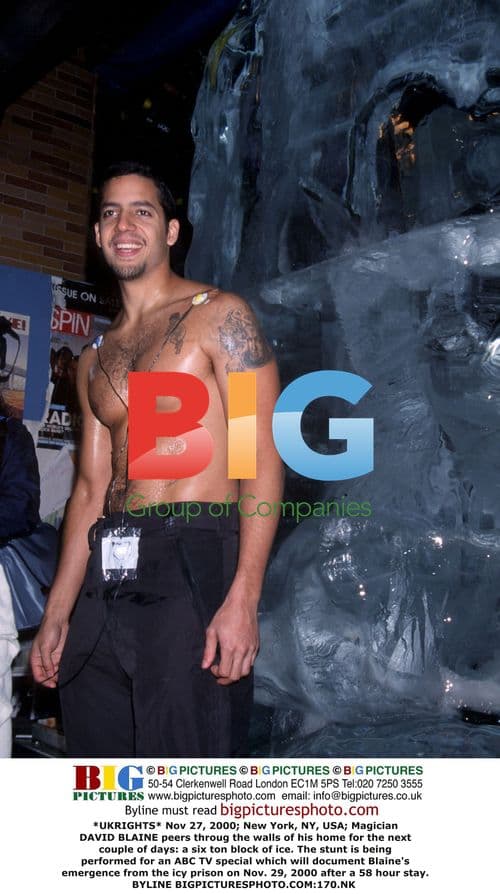 David Blaine in block of ice