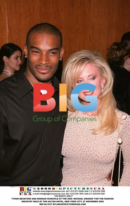TYSON BECKFORD AND MORGAN FAIRCHILD AT THE 2000 'MICHAEL AWARDS'
