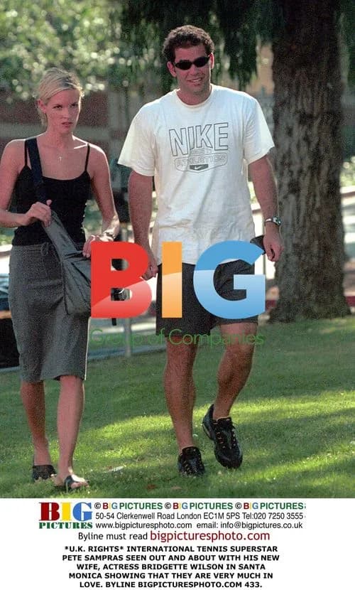 Pete Sampras and Bridgette Wilson in Santa Monica