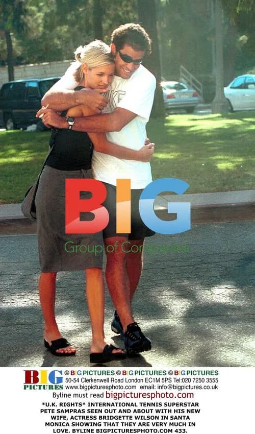 Pete Sampras and Bridgette Wilson in Santa Monica