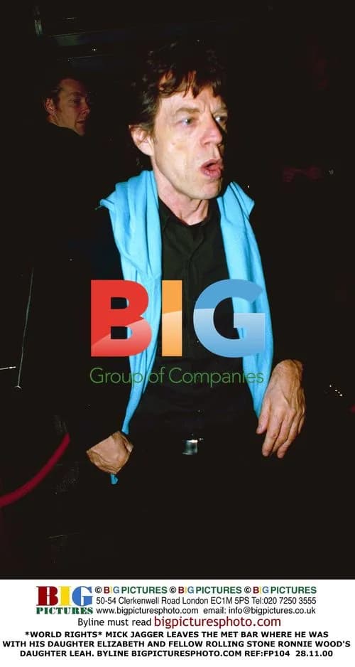 Mick Jagger leaves The Met Bar with daughter and friend