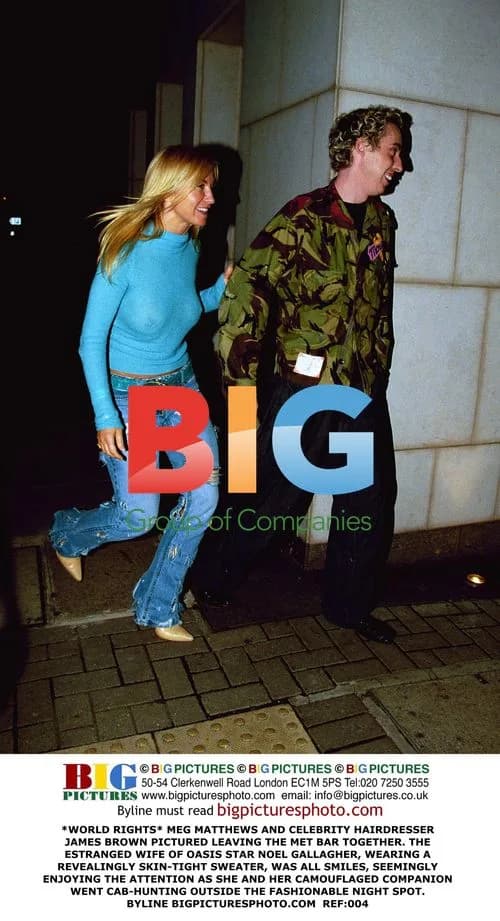 Meg Matthews and James Brown Leaving the Met Bar