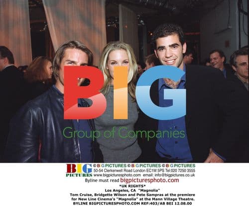Tom Cruise, Bridgette Wilson, Pete Sampras at "Magnolia" Premiere