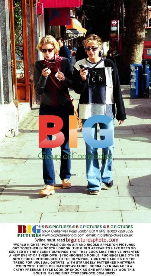 Donna Air and Nicole Appleton Spotted 'Phoning in North London