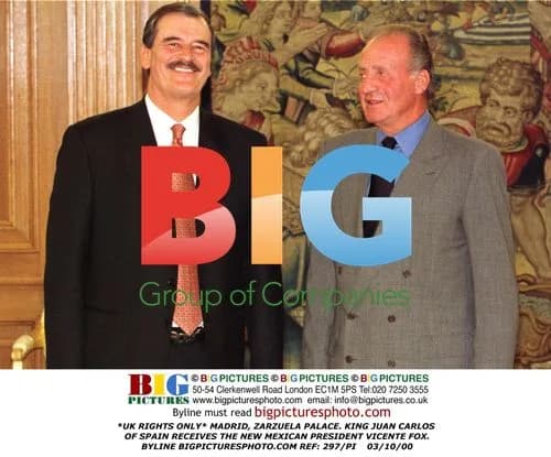 King Juan Carlos of Spain Meets Mexican President Vicente Fox