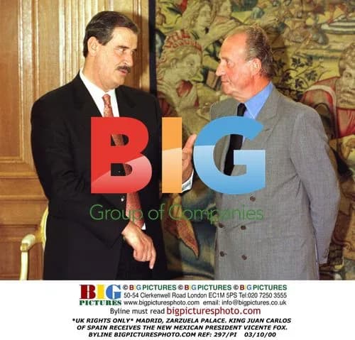 King Juan Carlos Meets Mexican President Vicente Fox