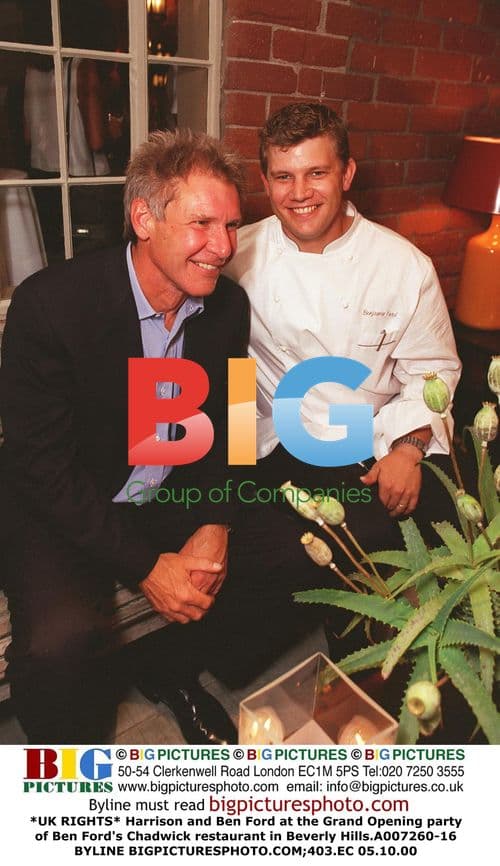 Harrison and Ben Ford at Chadwick restaurant launch