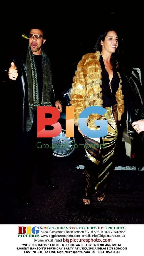 Lionel Ritchie and Lady Friend Arrive at Birthday Party