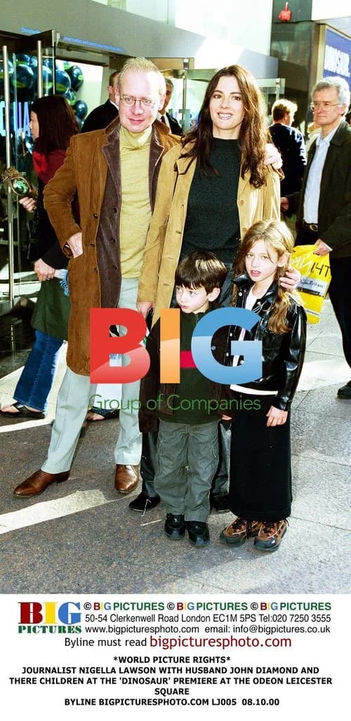 Nigella Lawson with family at 'Dinosaur' premiere