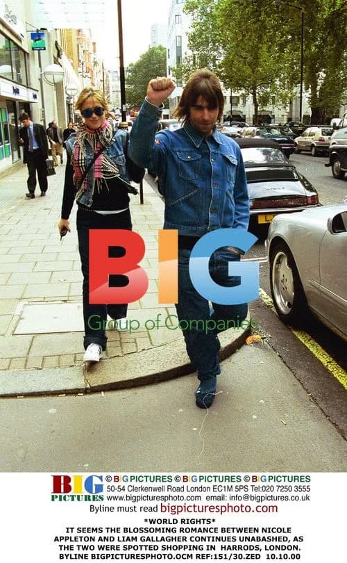 Liam Gallagher and Nicole Appleton Shop in London