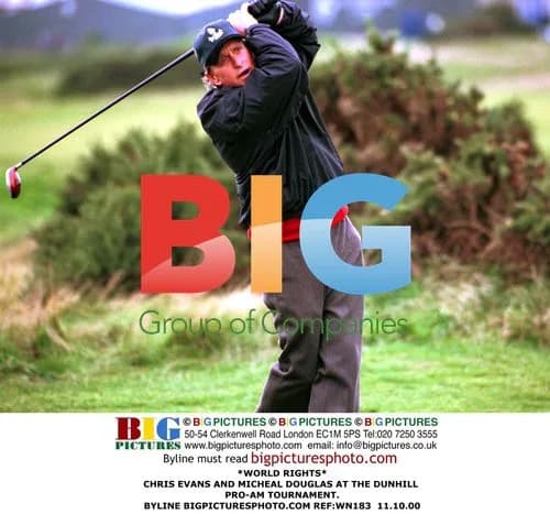 Chris Evans and Micheal Douglas at the Dunhill Pro-Am