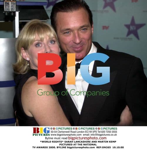 Sarah Lancashire and Martin Kemp at National TV Awards 2000