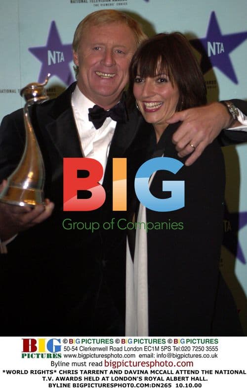 Chris Tarrent and Davina McCall at National TV Awards
