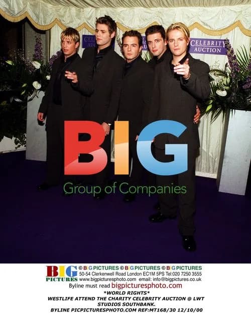 Westlife Attend Charity Auction at LWT Studios