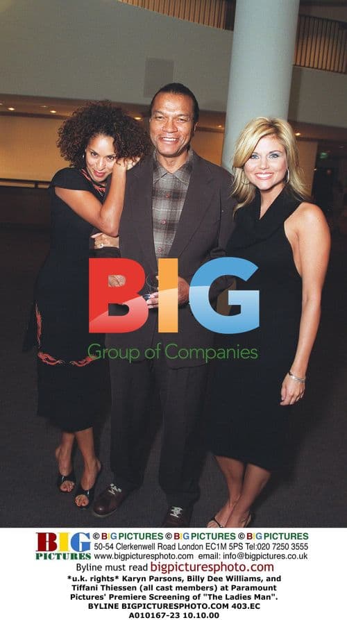 Karyn Parsons, Billy Dee Williams, and Tiffani Thiessen at "The Ladies Man" Premiere