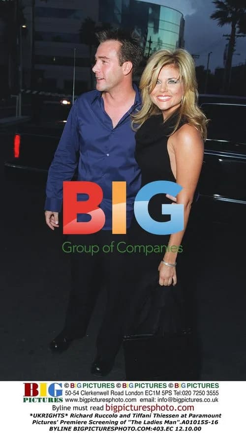 Richard Ruccolo and Tiffani Thiessen at "The Ladies Man" Premiere