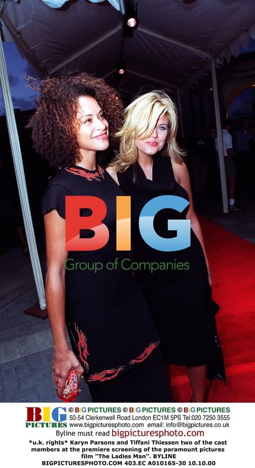 Karyn Parsons and Tiffani Thiessen at "The Ladies Man" premiere
