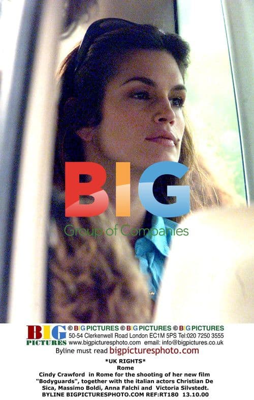 Cindy Crawford on Rome Film Set