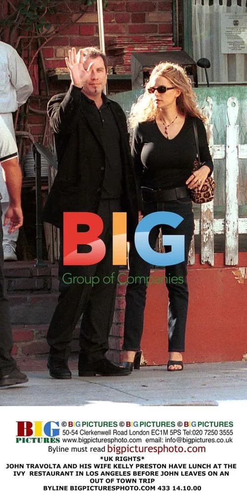 John Travolta and Kelly Preston Lunch
