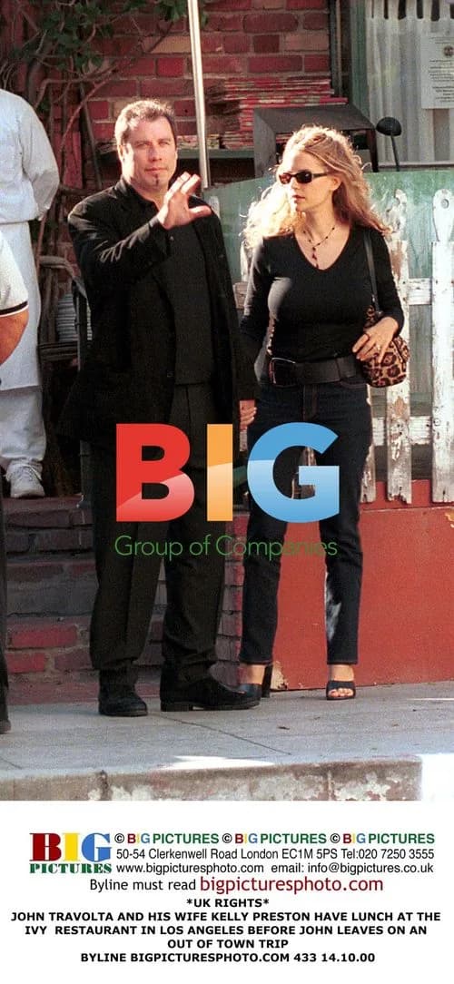 John Travolta and Kelly Preston Lunch at The Ivy