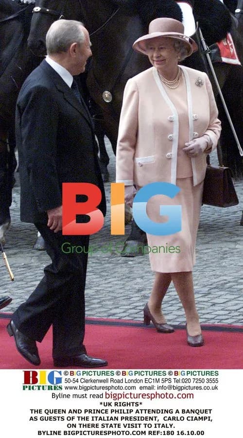 Queen and Prince Philip at Italian State Banquet