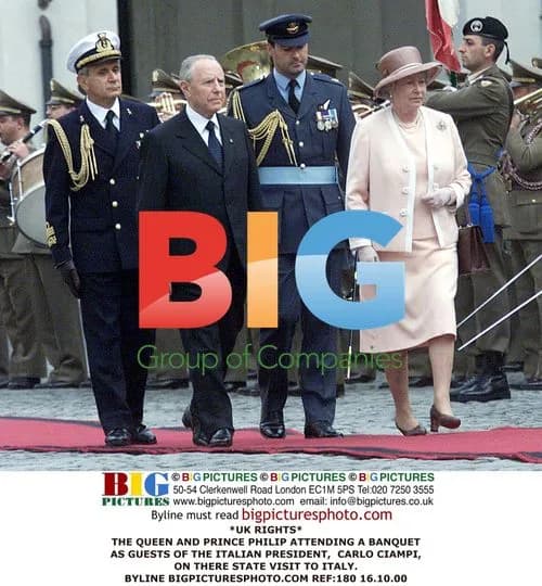 Queen and Prince Philip Attend Banquet in Italy