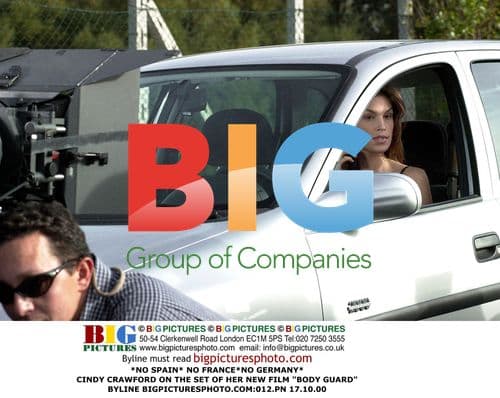 Cindy Crawford on Film Set