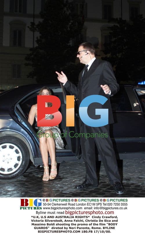 Cindy Crawford on Film Set