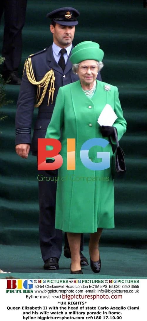 Queen Elizabeth II attends military parade in Rome