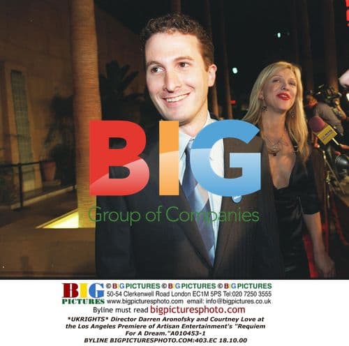 Darren Aronofsky and Courtney Love at 'Requiem For A Dream' premiere