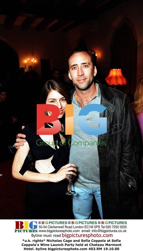 Nicholas Cage and Sofia Coppola at Wine Launch Party