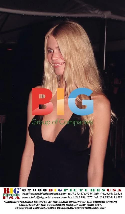 Claudia Schiffer at Giorgio Armani Exhibition Opening