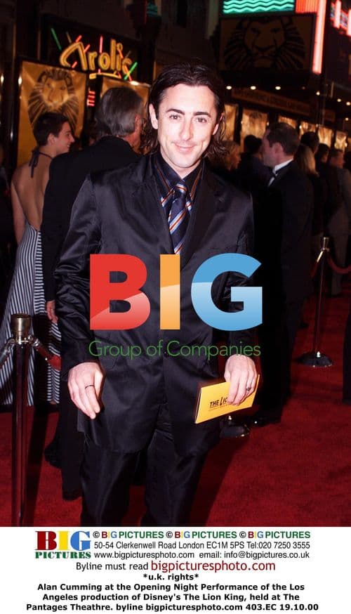 Alan Cumming at The Lion King Opening Night