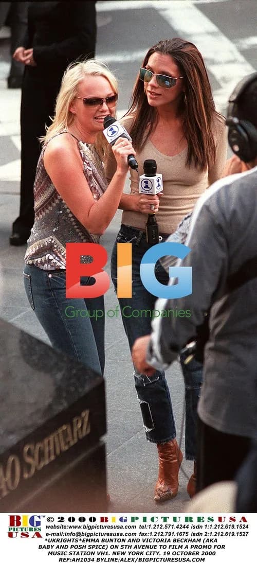 Emma Bunton and Victoria Beckham on 5th Ave in NYC