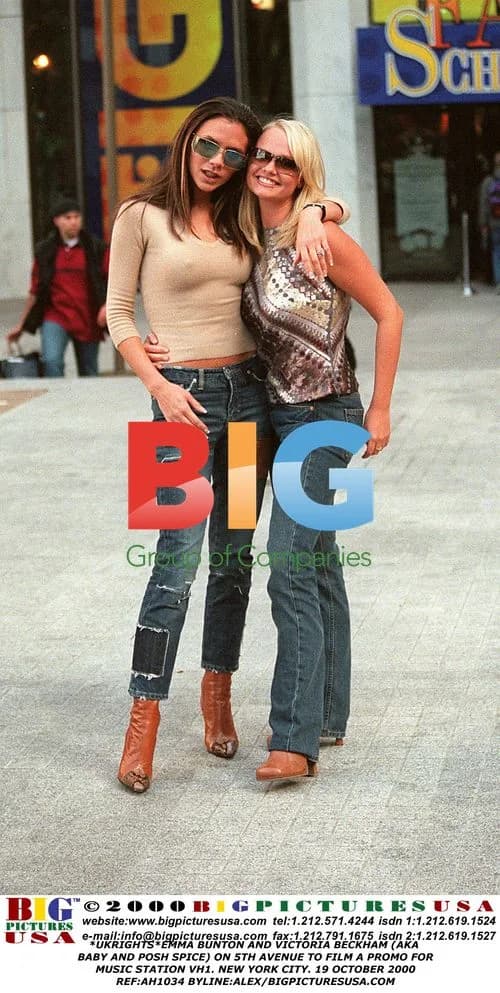 Emma Bunton and Victoria Beckham Filming for VH1