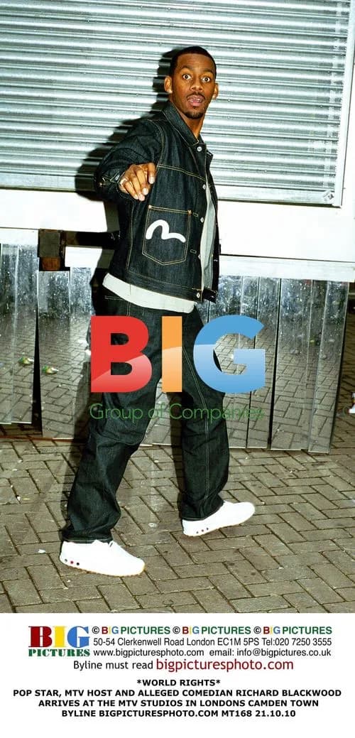 Richard Blackwood arrives at MTV studios